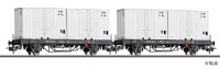 TILLIG 70056 Set mit 2 Containertragwagen der DR...