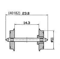 ROCO 40182 DC-NEM-Normradsatz 2 Stück Spur H0